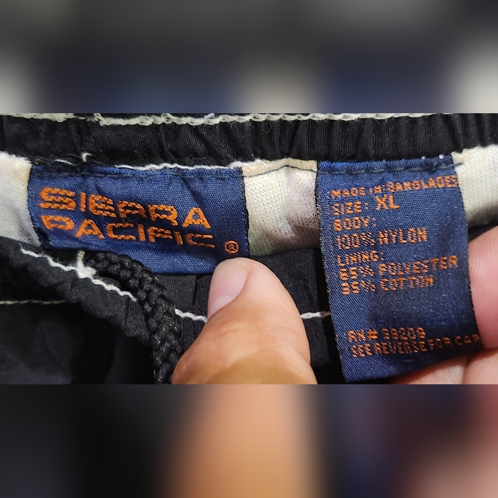 Vintage Sierra Pacific Black Jogger Sports Outdoor Windpants Men's Size XL - Picture 10 of 10